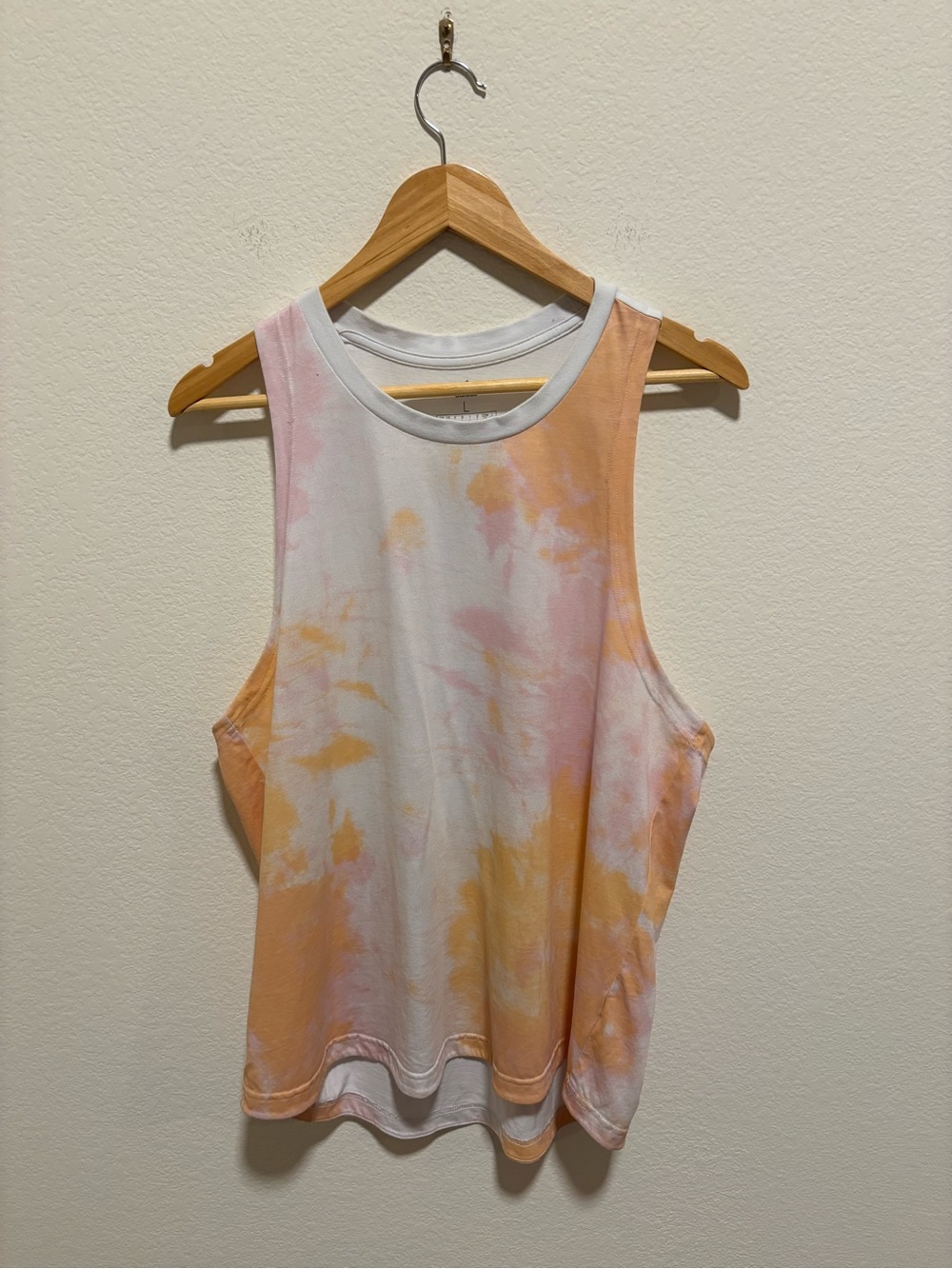 adidas Tie-Dye Sleeveless Tank Top - Peach & Pink